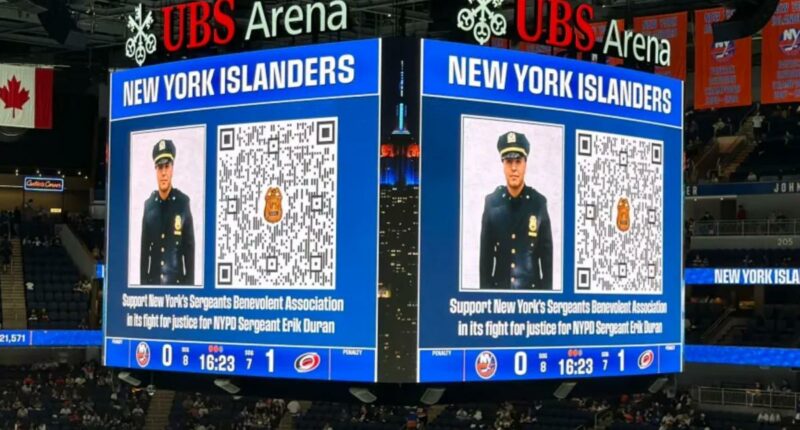 Islanders fans rally behind jailed âcooler copâ Erik Duran after launch of defense legal fund